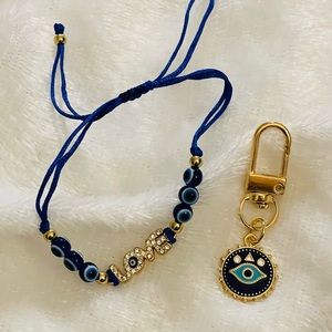 Evil🧿Eye bracelet & key charm
